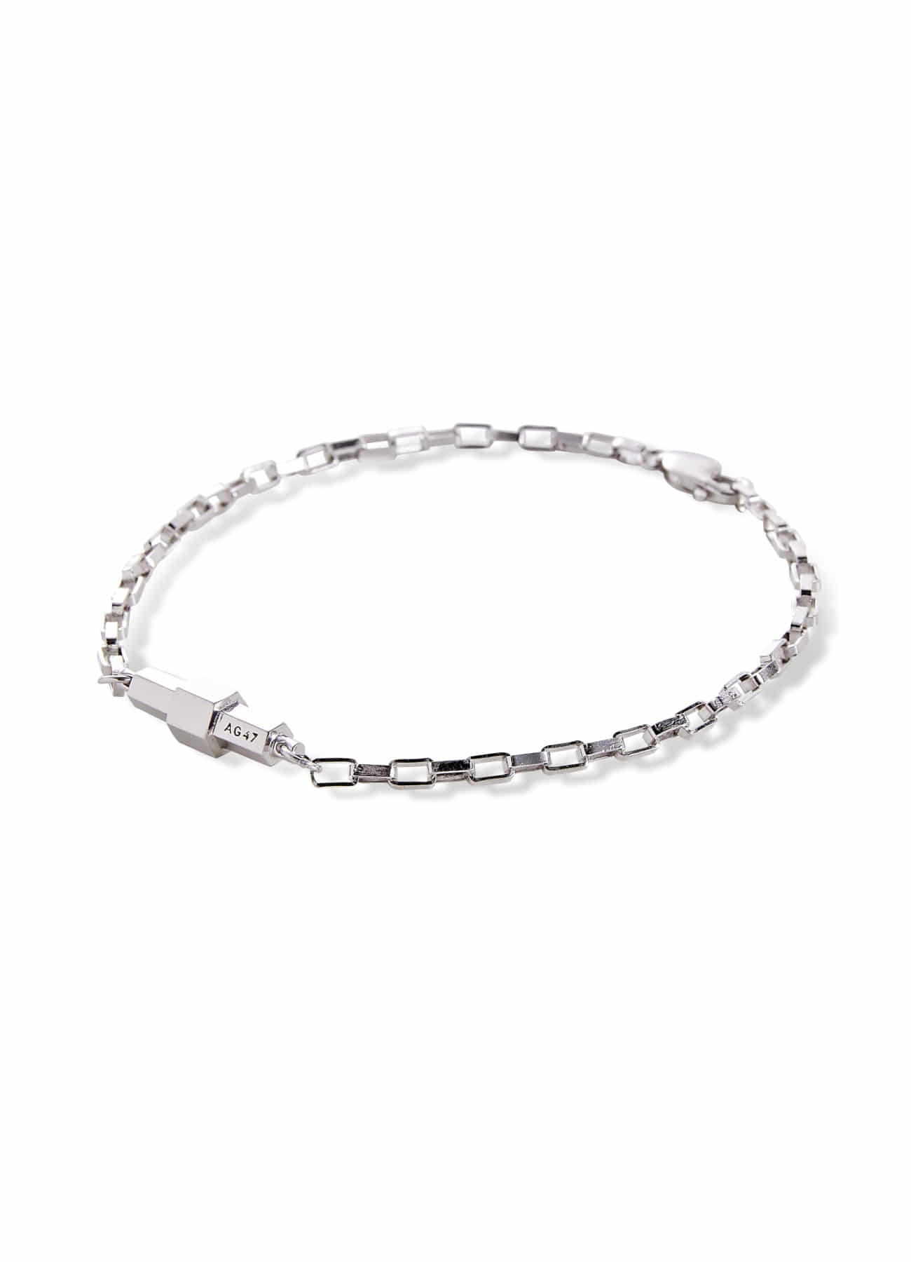 stick bracelet  hexagon silver
